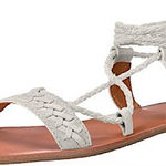 Frye NWOT  Ruth whipstitch ankle gladiator sandals white tan leather Photo 0