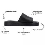 Journee Collection  Denrie Platform Chunky Black‎ Sandal Size 9 Photo 8