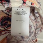 ALC Frank A.L.C Billy II White Orange Linen Casual Drawstring Pocket Shorts Size 4 Photo 4