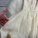 Anthropologie Moulinette Soeurs, Cream and Gold Strapless Dress, Size 6 Photo 7