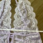 Dreamgirl Purple Lace Lingerie Bodysuit Sheer ~ Size Large Photo 9
