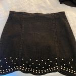 Material Girl Black Denim Studded Skirt Photo 0