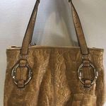 B Makowsky  Pebble Leather Shoulder Bag Gold Accents Photo 0