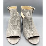 Nine West  Gorana 9 Wedge Ankle Strap Sandal Gray Snake Print Open Toe Slingback Photo 1