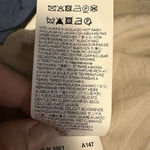 LES COPAINS Women’s Tan 100% Wool Blouse Short Sleeve Gold Detail Size 48 Large Photo 6