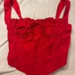 White Fox Boutique White Fox Red Corset Boutique Top Photo 0