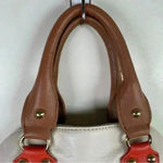 Emma Fox ‎ White Leather Fold Over Crossbody Purse Photo 2