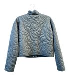 7 For All Mankind Green Quilted Button Front Cropped Coat Jacket Women’s Small Photo 1