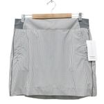 Athleta NWT  Brooklyn Skort Size 14 Textured 16” Pull On Gray Ivory Stripe NEW Photo 1