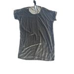 Madewell Velvet Bow Back Tee Dress Short Sleeve Silvery Gray Silk Blend Medium Photo 3