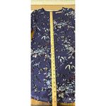 Loft Floral Bell Sleeve Dress Womens Size 2P V Neck Lined Flowy Mini Purple Photo 10