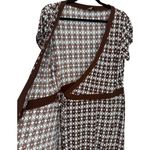 Max and Cleo Geometric Starburst Floral Print Midi Wrap Dress Size Small Petite Photo 3