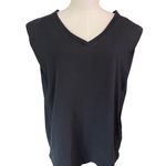 Citizens of Humanity Black Sleeveless V-Neck Muscle Tee Top Cotton Size L USA Photo 0