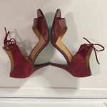 Franco Sarto Dawson heeled peep toe sandal in Bordeaux color size 7.5 Photo 6
