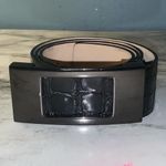 Banana Republic  Black Croc Embossed Leather Belt Photo 0