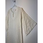 American Vintage 1970s Evelyn Pearson Embroidered Muslin Boho Dress with Bell Sleeves small Photo 12