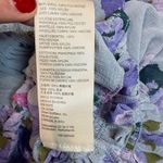 Free People Daphne Blouse Cropped Long Sleeve Purple Blue Size Medium Photo 5