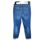 NYDJ  Boyfriend Jeans Size 2 Blue Denim Cuffed Cropped Tummy Tuck Tech Whiskering Photo 1