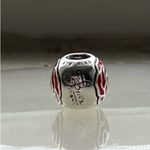Pandora  Disney’s Sterling Silver Belle’s Enchanted Rose Charm. Photo 1