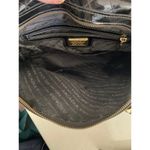 Arcadia Black Patent Quilted Leather Top Handle Bag Photo 2