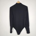 Forever 21  Plus Bodysuit Ribbed Black Knit Puff Long Sleeve NWT Size 2X Photo 3