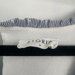 Storia  Light Blue Cottage Core Cotton V-Neck‎ Ruffled Short Sleeve Romper Medium Photo 1