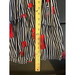 Madewell Dress Black White Striped Red Florals Retro Women Size 4 Preppy Photo 8