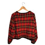 Cervelle Cardigan Sweater Size XL Plaid Red Black Grandpa Gold Buttons Vintage Photo 5