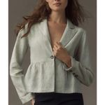 Anthropologie Dolan 100% linen babydoll sage green blazer size M Size M Photo 0