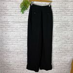 Banana Republic  Black High Waist Pleated Trousers Photo 3