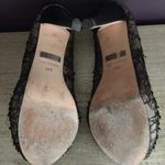 Badgley Mischka Women’s Stella Black Lace Embellished Heels Open Toe size 6 EUC Photo 3