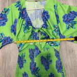 Free People  Mini Dress Cassie Dress Lime Blue Size S Summer Dress Photo 12