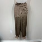 Rich & Skinny  Gold Silk Joggers in Size Large Photo 2