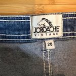 Jordache Vintage Women's Yoke Front Art to wear Tie Dye Denim Skirt, Y2K|Size:28 Photo 6