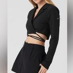 Alo Yoga NWT Cropped Status Blazer Wrap Black Size XS Photo 6