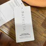 Athleta  Womens Coaster Luxe Waffle Sweatshirt 2XL Orange Long Sleeve Knit NWT‎ Photo 3