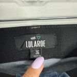 LuLaRoe Skinny Fit Jeans Size 36 (16W) Ankle Distressed Raw Hem Slimming Panels Photo 2