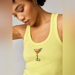 Urban Outfitters NWT  Yellow Martini Embroidered Tank Photo 1