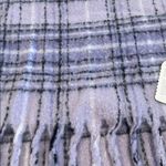 Plaid Fringe Scarf in Lavender and Gray Purple Photo 3