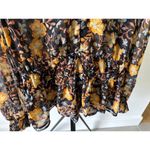 Old Navy NWT Size XL  Black Yellow Orange Floral Chiffon Blouse Smocking Photo 1