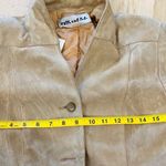 Vintage blazer cropped suede leather boho jacket Tan Photo 10