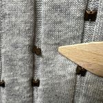 Harmonic Studded Cardigan Sweater Knit Open Front Pockets Gray Size M Size M Photo 3