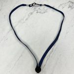 Blue Adjustable Double Clip ID Badge Holder School Work Lanyard Necklace Photo 0