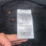 Mother The Looker Ankle Fray in Guilty Party Racer Black Skinny Jeans Size: 25 Photo 5