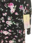 Cocoa and Shay‎ Floral Print Dress Long Sleeve Black Pink Roses Plus Size 3X NWT Photo 2