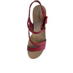 Baretraps  Gerdee Red Strappy 3" Wedge Cushioned Heeled Sandals‎ Women's 9.5 Photo 3