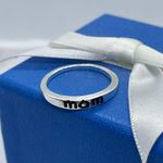 Silver Mom Engraved Ring Photo 1