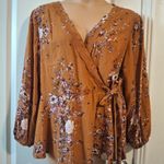 Maurice's  Sz 1X Floral Wrap Blouse Photo 4