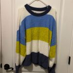 Aerie  Womens Flurry Oversized Sweater Striped Pullover Long Sleeve‎ Medium NWT Photo 1