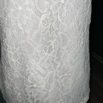 Willi Smith White Lace Willie Smith Overlay Short Cap Sleeve Boat Neck Casual CareerTop M Photo 5